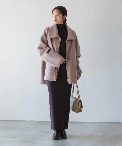 セール】《追加》キャメルミックスリバージップコート（その他アウター