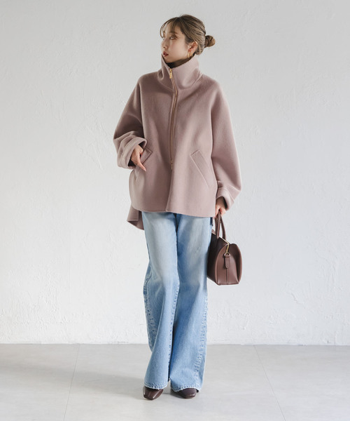 キャメルミックスリバージップコート 追加》キャメルミックスリバージップコート（その他ブルゾン／アウター