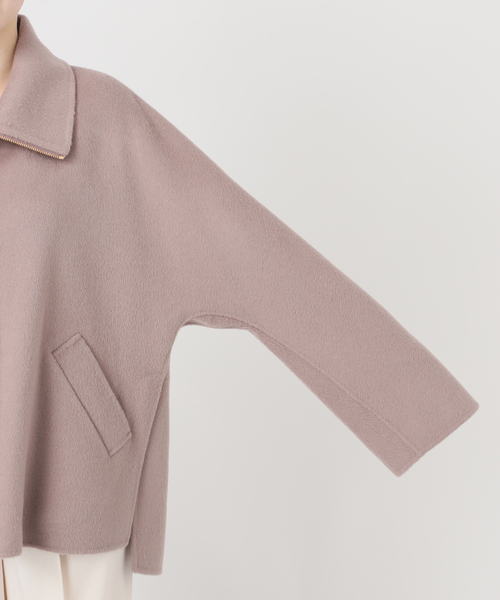 Noble（ノーブル）の「《追加》キャメルミックスリバージップコート（その他アウター・レディース・ホワイト系その他/モカ・36/38）」の22枚目の写真