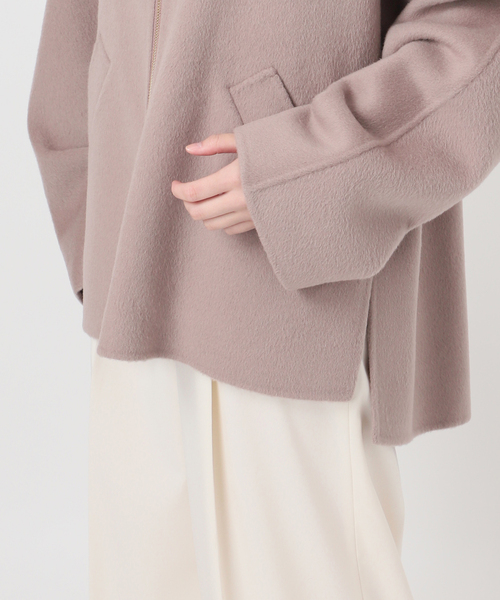 Noble（ノーブル）の「《追加》キャメルミックスリバージップコート（その他アウター・レディース・ホワイト系その他/モカ・36/38）」の11枚目の写真