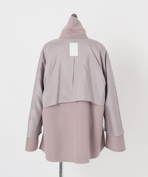 Noble（ノーブル）の「《追加》キャメルミックスリバージップコート（その他アウター・レディース・ホワイト系その他/モカ・36/38）」の8枚目の写真