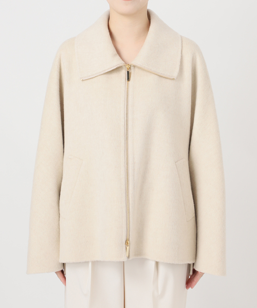 新品NOBLEノーブルキャメルミックスリバージップコート36ホワイトA 追加》キャメルミックスリバージップコート | ノーブル(Noble