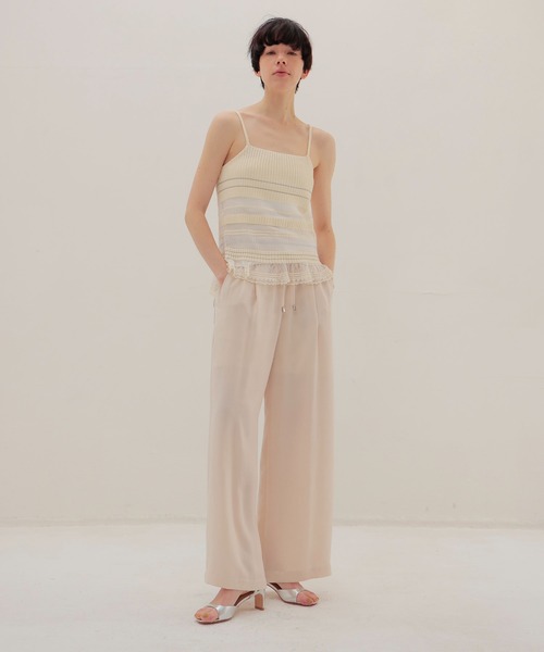 DRESSLAVE(ドレスレイブ)の「sheer shadow border cami(シアーシャドウボーダーキャミソール)(ニット/セーター・レディース・ネイビー/ホワイト・38)」の11枚目の写真