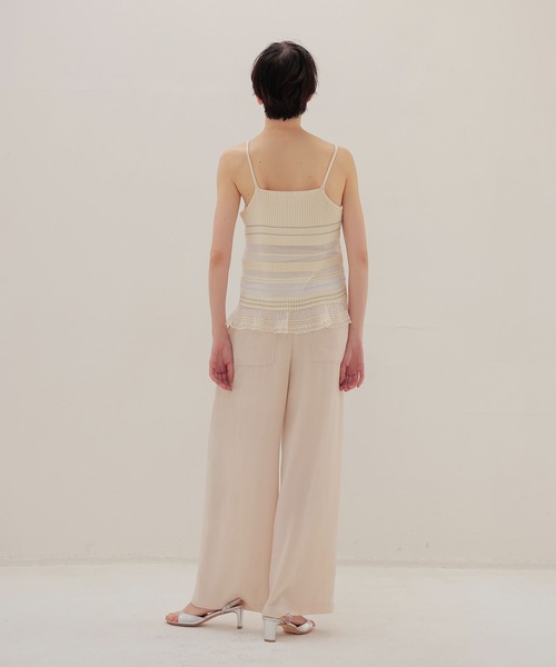 DRESSLAVE(ドレスレイブ)の「sheer shadow border cami(シアーシャドウボーダーキャミソール)(ニット/セーター・レディース・ネイビー/ホワイト・38)」の13枚目の写真