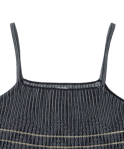 DRESSLAVE(ドレスレイブ)の「sheer shadow border cami(シアーシャドウボーダーキャミソール)(ニット/セーター・レディース・ネイビー/ホワイト・38)」の14枚目の写真