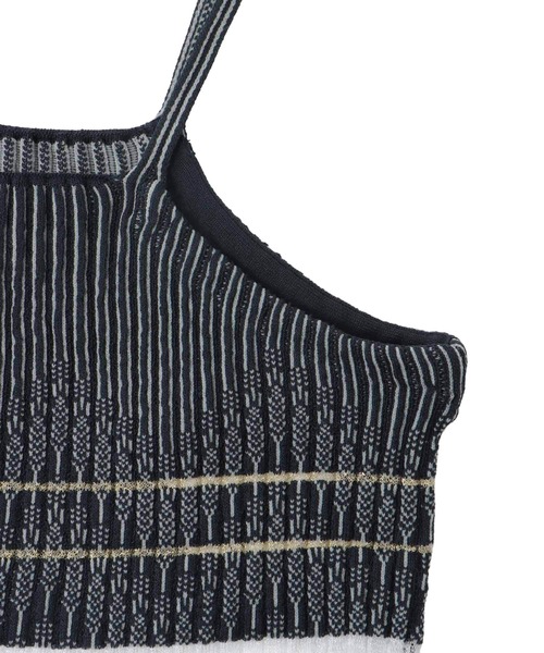 DRESSLAVE(ドレスレイブ)の「sheer shadow border cami(シアーシャドウボーダーキャミソール)(ニット/セーター・レディース・ネイビー/ホワイト・38)」の15枚目の写真
