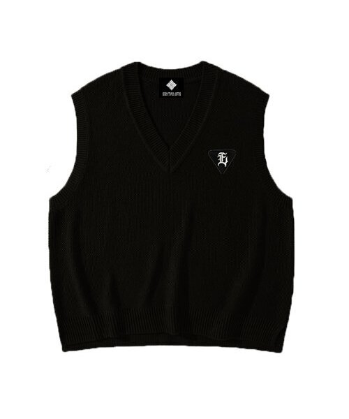EIGHTVOLUME(エイトボリューム)の「EV E パッチニットベスト (ブラック)(ベスト・メンズ・その他・ONESIZE)」の1枚目の写真