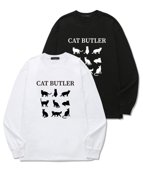 WISSY（ウィッシー）の「CAT BUTLER 長袖Tシャツ (WLS011) ホワイト（Tシャツ/カットソー・レディース・その他・MEDIUM/LARGE/X-LARGE/XX-LARGE/SMALL）」の3枚目の写真