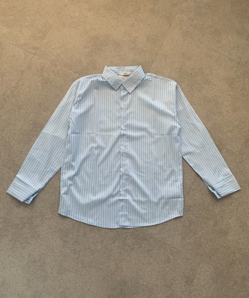SHEPP(シープ)の「【26年春新作】オーバーサイズストライプシャツ(シャツ/ブラウス・レディース・ブルー/イエロー・L/M)」の10枚目の写真
