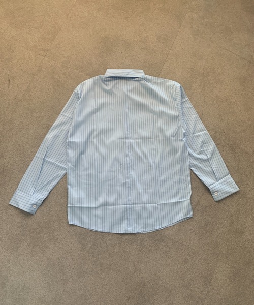 SHEPP(シープ)の「【26年春新作】オーバーサイズストライプシャツ(シャツ/ブラウス・レディース・ブルー/イエロー・L/M)」の11枚目の写真
