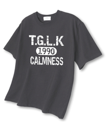 クラックTGLK オーバーサイズ 半袖Tシャツ ダークグレー