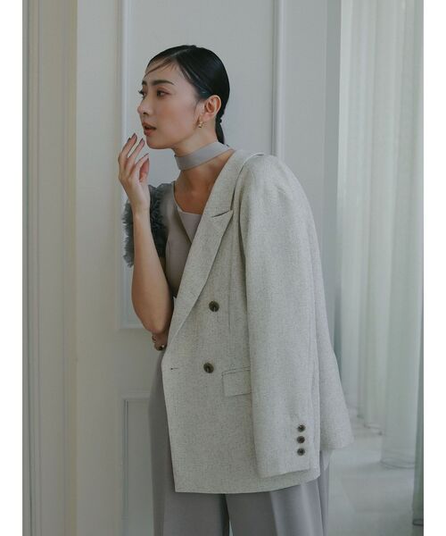 LAGUNAMOON（ラグナムーン）の「ツイードダブルテーラードジャケット（テーラードジャケット・レディース・アイボリー/ブラック・FREE）」の13枚目の写真
