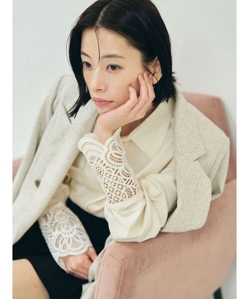 LAGUNAMOON（ラグナムーン）の「ツイードダブルテーラードジャケット（テーラードジャケット・レディース・アイボリー/ブラック・FREE）」の14枚目の写真