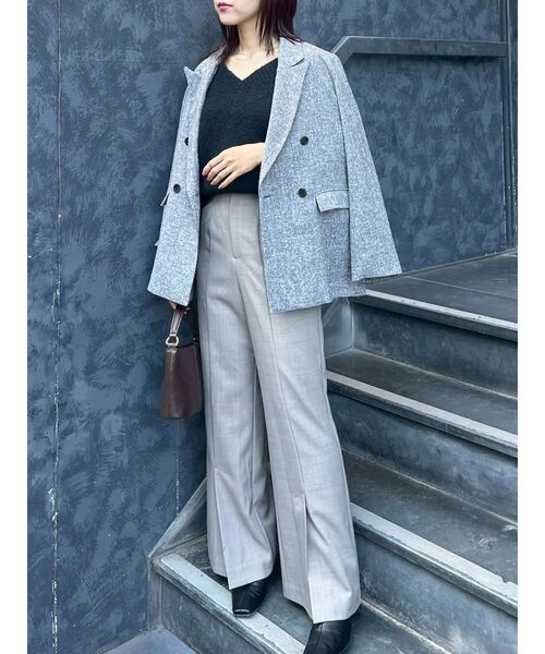 LAGUNAMOON(ラグナムーン)の「ツイードダブルテーラードジャケット(テーラードジャケット・レディース・アイボリー/ブラック・FREE)」の16枚目の写真