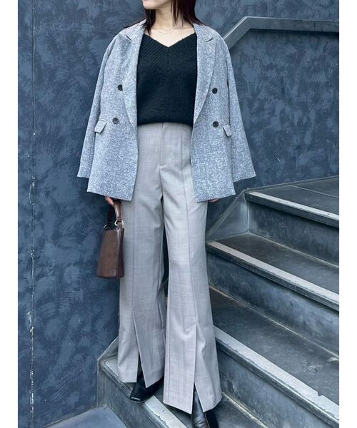 LAGUNAMOON(ラグナムーン)の「ツイードダブルテーラードジャケット(テーラードジャケット・レディース・アイボリー/ブラック・FREE)」の17枚目の写真