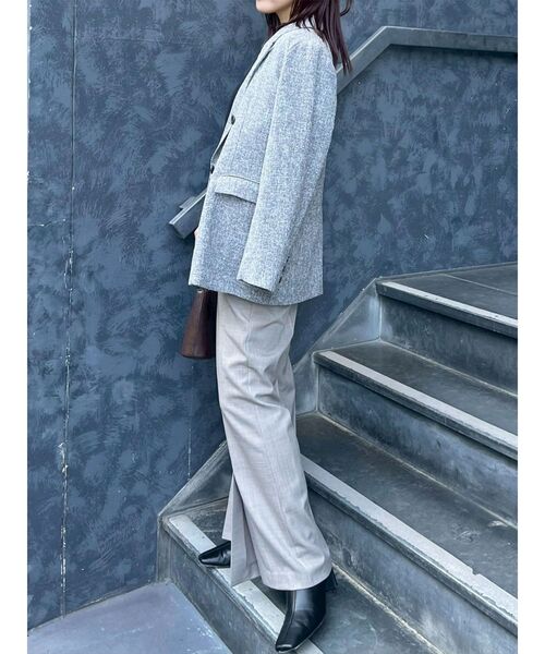 LAGUNAMOON(ラグナムーン)の「ツイードダブルテーラードジャケット(テーラードジャケット・レディース・アイボリー/ブラック・FREE)」の18枚目の写真