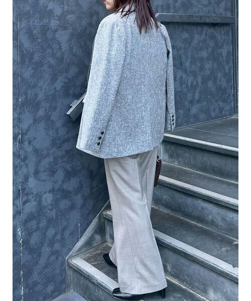 LAGUNAMOON(ラグナムーン)の「ツイードダブルテーラードジャケット(テーラードジャケット・レディース・アイボリー/ブラック・FREE)」の19枚目の写真