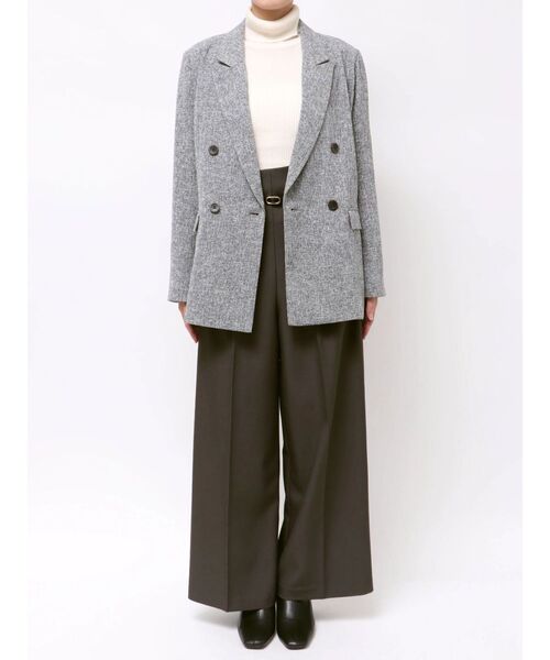 LAGUNAMOON（ラグナムーン）の「ツイードダブルテーラードジャケット（テーラードジャケット・レディース・アイボリー/ブラック・FREE）」の6枚目の写真