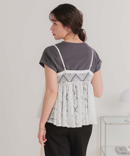 titivate（ティティベイト）の「アソートレースキャミソールビスチェ（キャミソール・レディース・アイボリー/ブラック/オフホワイト・L/M）」の9枚目の写真