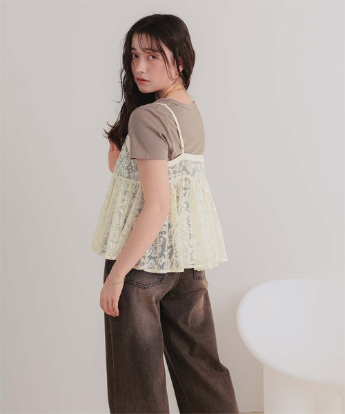 titivate（ティティベイト）の「アソートレースキャミソールビスチェ（キャミソール・レディース・アイボリー/ブラック/オフホワイト・L/M）」の17枚目の写真