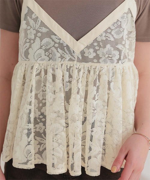 titivate（ティティベイト）の「アソートレースキャミソールビスチェ（キャミソール・レディース・アイボリー/ブラック/オフホワイト・L/M）」の18枚目の写真