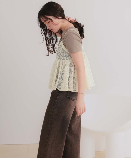 titivate（ティティベイト）の「アソートレースキャミソールビスチェ（キャミソール・レディース・アイボリー/ブラック/オフホワイト・L/M）」の14枚目の写真