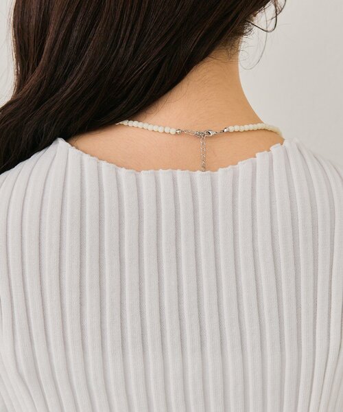 mystic（ミスティック）の「ラウンドスリットリブカーディガン（カーディガン/ボレロ・レディース・ブラック/オフホワイト/グレー/グリーン/ピンク・FREE）」の14枚目の写真