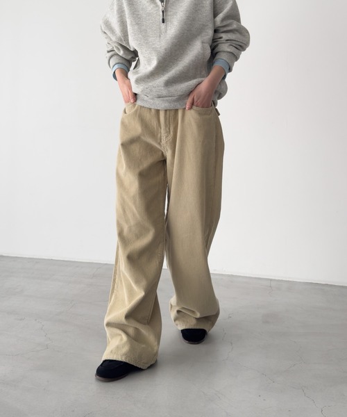 CANAL JEAN(キャナルジーン)の「El mar フラップポケットコーデュロイパンツ 裏起毛(その他パンツ・レディース・ホワイト/ベージュ/ネイビー・SMALL/MEDIUM)」の1枚目の写真