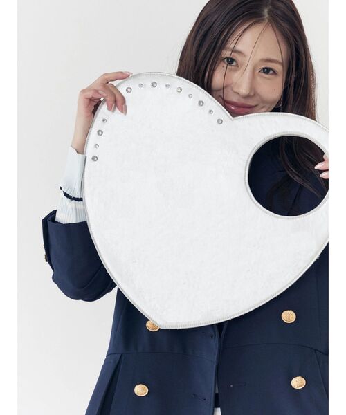 CALNAMUR（カルナムール）の「ビッグハートバッグ（ハンドバッグ・レディース・レッド/ブラック/シルバー・FREE）」の8枚目の写真