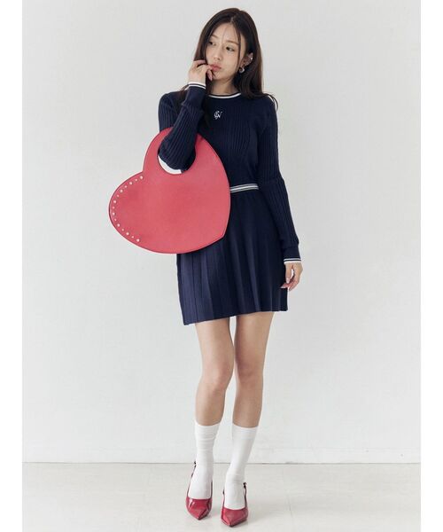 CALNAMUR（カルナムール）の「ビッグハートバッグ（ハンドバッグ・レディース・レッド/ブラック/シルバー・FREE）」の12枚目の写真