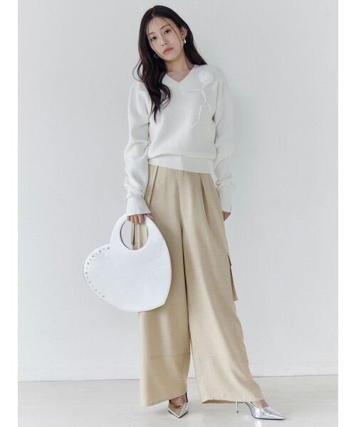 CALNAMUR（カルナムール）の「ビッグハートバッグ（ハンドバッグ・レディース・レッド/ブラック/シルバー・FREE）」の15枚目の写真