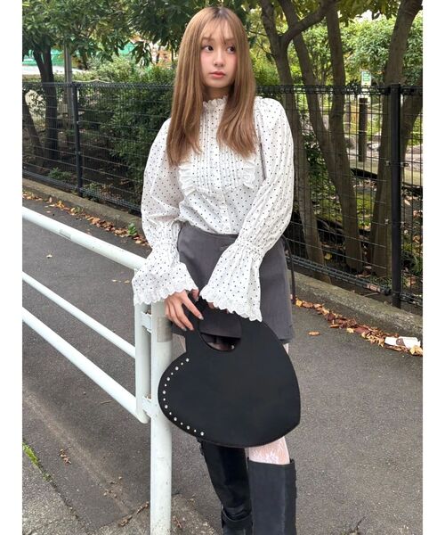 CALNAMUR（カルナムール）の「ビッグハートバッグ（ハンドバッグ・レディース・レッド/ブラック/シルバー・FREE）」の17枚目の写真