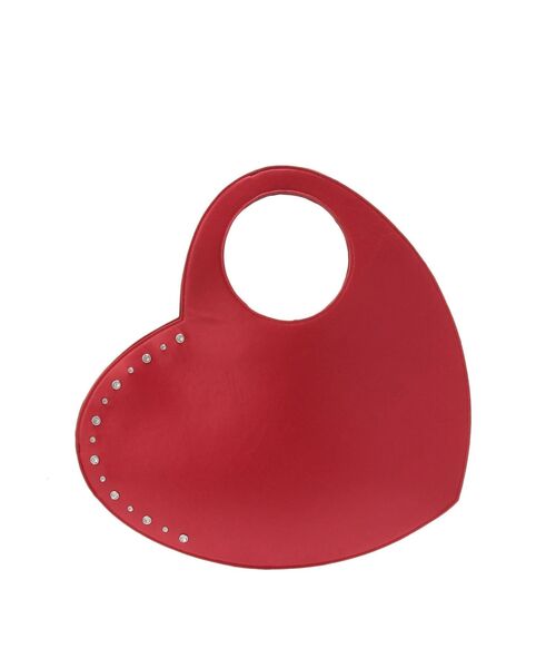 CALNAMUR(カルナムール)の「ビッグハートバッグ(ハンドバッグ・レディース・レッド/ブラック/シルバー・FREE)」の7枚目の写真