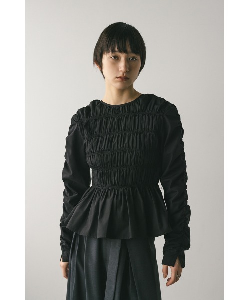STYLEMIXER(スタイルミキサー)の「シャーリングブラウス 春服(シャツ/ブラウス・レディース・ホワイト/ブラック/カーキ・FREE)」の15枚目の写真