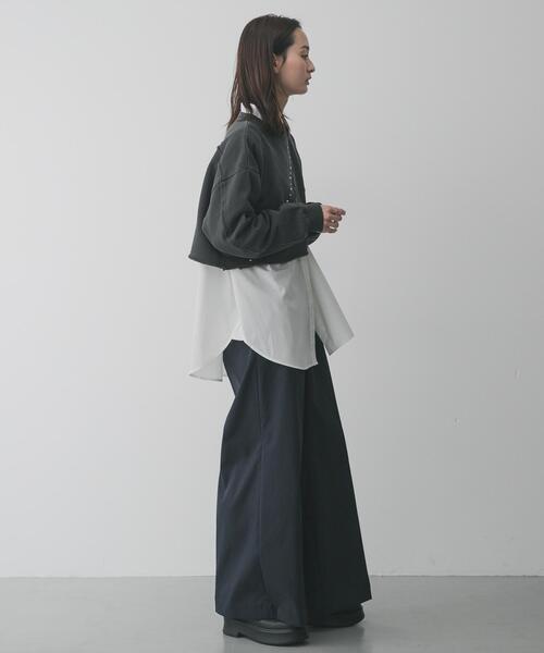 SENSE OF PLACE by URBAN RESEARCH（センスオブプレイスバイアーバンリサーチ）の「スタッズピグメントカットトップ（スウェット・レディース・アイボリー/チャコールグレー/ブラウン・ONE）」の10枚目の写真