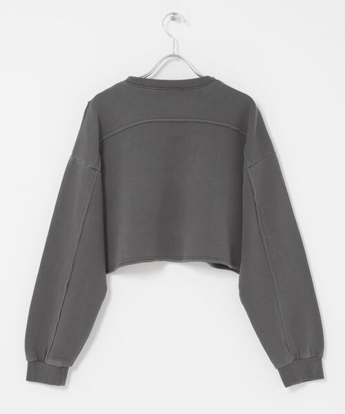 SENSE OF PLACE by URBAN RESEARCH（センスオブプレイスバイアーバンリサーチ）の「スタッズピグメントカットトップ（スウェット・レディース・アイボリー/チャコールグレー/ブラウン・ONE）」の15枚目の写真