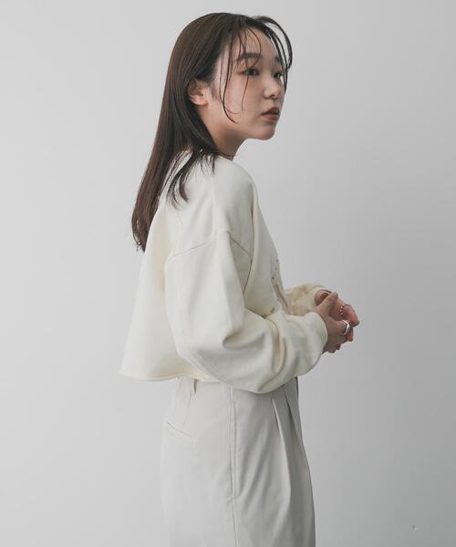 SENSE OF PLACE by URBAN RESEARCH（センスオブプレイスバイアーバンリサーチ）の「スタッズピグメントカットトップ（スウェット・レディース・アイボリー/チャコールグレー/ブラウン・ONE）」の21枚目の写真