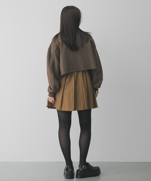 SENSE OF PLACE by URBAN RESEARCH（センスオブプレイスバイアーバンリサーチ）の「スタッズピグメントカットトップ（スウェット・レディース・アイボリー/チャコールグレー/ブラウン・ONE）」の4枚目の写真