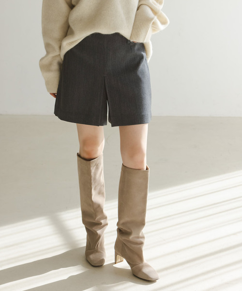 Noble（ノーブル）の「ダブルクロスショートパンツ（その他パンツ・レディース・ブラック/グレー・36/38）」の2枚目の写真