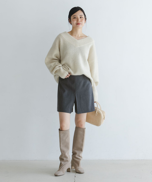 Noble（ノーブル）の「ダブルクロスショートパンツ（その他パンツ・レディース・ブラック/グレー・36/38）」の15枚目の写真