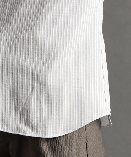 MONSIEUR NICOLE(ムッシュニコル)の「【ex/tra】ジャカードストライプ カッタウェイカラーシャツ(シャツ/ブラウス・メンズ・ライトグレー/ネイビー/グレー/サックスブルー/ブラック・LARGE/MEDIUM/SMALL/X-LARGE)」の16枚目の写真