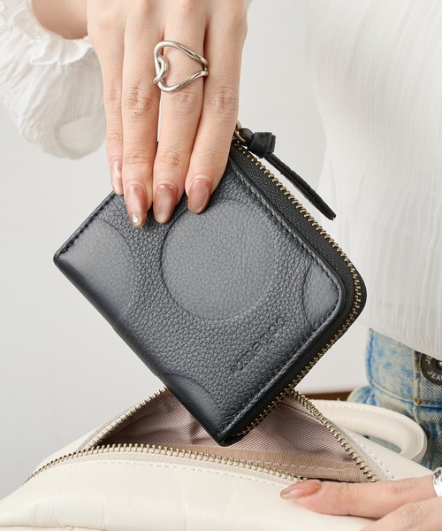 【toleur】カウレザードットミニファスナー ウォレット 12025