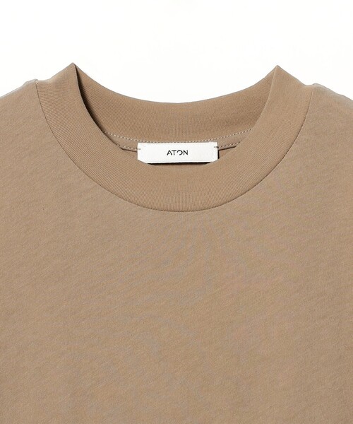 ATON(エイトン)の「ATON / フレスカヌバック コットン タンクトップ ドレス(ワンピース・レディース・ベージュ/チャコールグレー・ONE SIZE)」の13枚目の写真