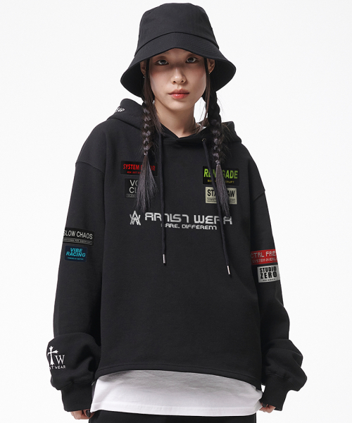 ARTISTWEAR（アーティストウェア）の「[ATW] レネゲードイージーフード（パーカー・レディース・グレー/ブラック・MEDIUM/LARGE/X-LARGE/XX-LARGE）」の3枚目の写真
