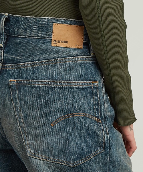 G-STAR（ジースター）の「Contor 3D Wide Jeans/ヴィンテージライク立体裁断ワイドルーズジーンズ/L28（デニムパンツ・レディース・ダークインディゴブルー・24inch/25inch/26inch）」の3枚目の写真