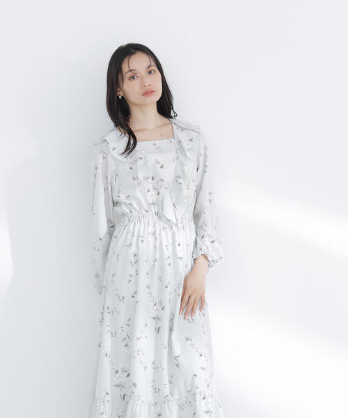 NATURAL BEAUTY BASIC(ナチュラルビューティーベーシック)の「◇ラッフルフラワープリントワンピース(ワンピース・レディース・イエロー系その他/グレー系その他・P/S/MEDIUM)」の9枚目の写真