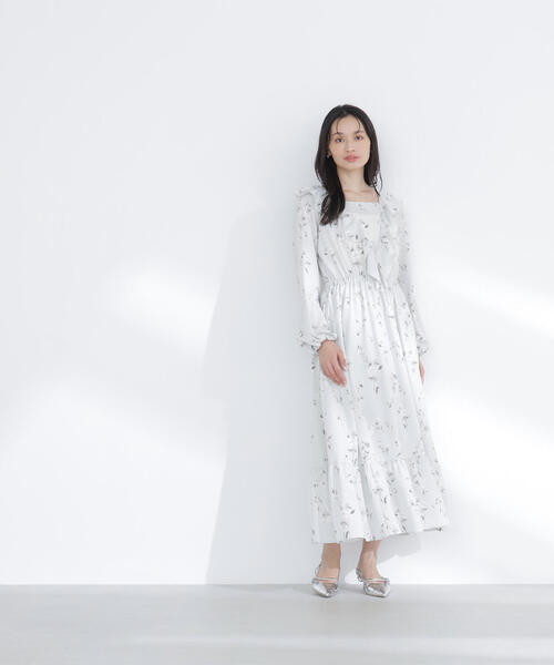 NATURAL BEAUTY BASIC(ナチュラルビューティーベーシック)の「◇ラッフルフラワープリントワンピース(ワンピース・レディース・イエロー系その他/グレー系その他・P/S/MEDIUM)」の10枚目の写真