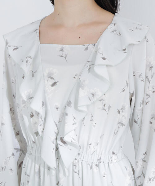 NATURAL BEAUTY BASIC(ナチュラルビューティーベーシック)の「◇ラッフルフラワープリントワンピース(ワンピース・レディース・イエロー系その他/グレー系その他・P/S/MEDIUM)」の13枚目の写真