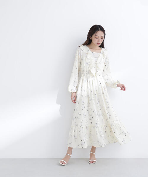 NATURAL BEAUTY BASIC(ナチュラルビューティーベーシック)の「◇ラッフルフラワープリントワンピース(ワンピース・レディース・イエロー系その他/グレー系その他・P/S/MEDIUM)」の18枚目の写真