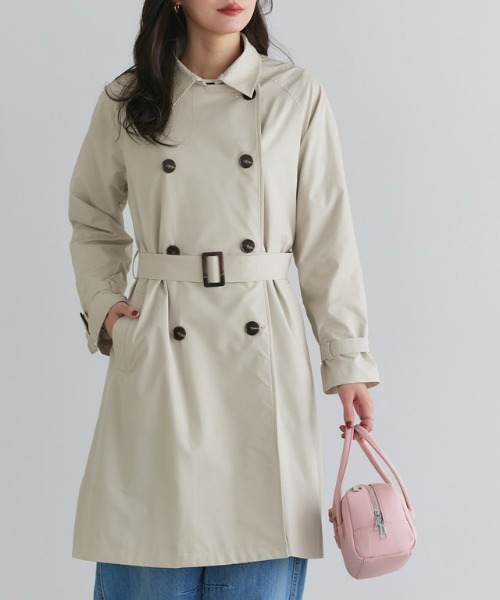 Pierrot（ピエロ）の「撥水・軽量ベーシックトレンチコート（トレンチコート・レディース・ベージュ系その他/キナリ・S/M/L）」の16枚目の写真